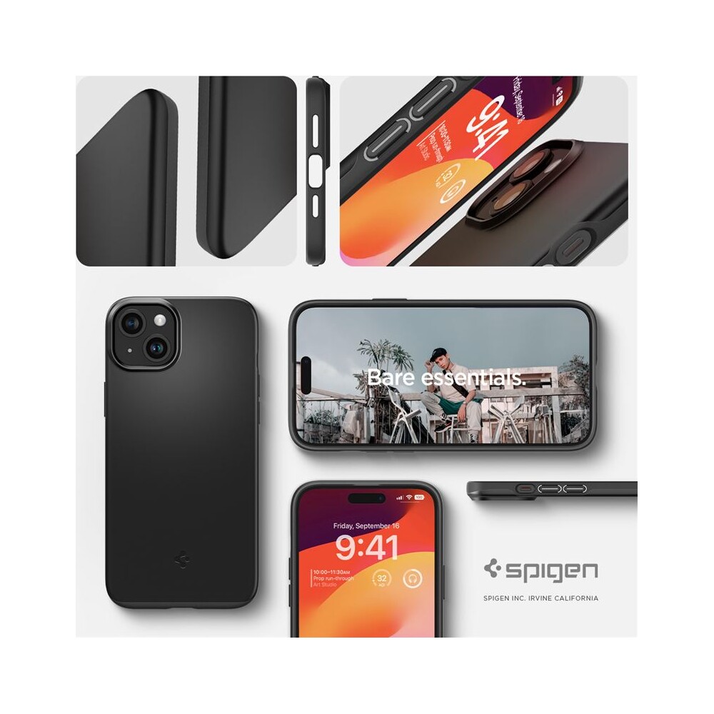Spigen-Thin-Fit-kryt-iPhone-15-cerny