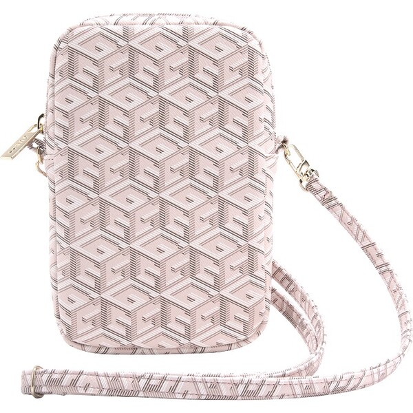Guess-PU-G-Cube-Wallet-Phone-Bag-Zipper-ruzovy