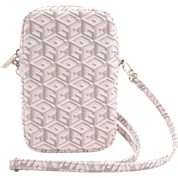 Guess PU G Cube Wallet Phone Bag Zipper růžový - Crossbody - Obrázek OK72000N01