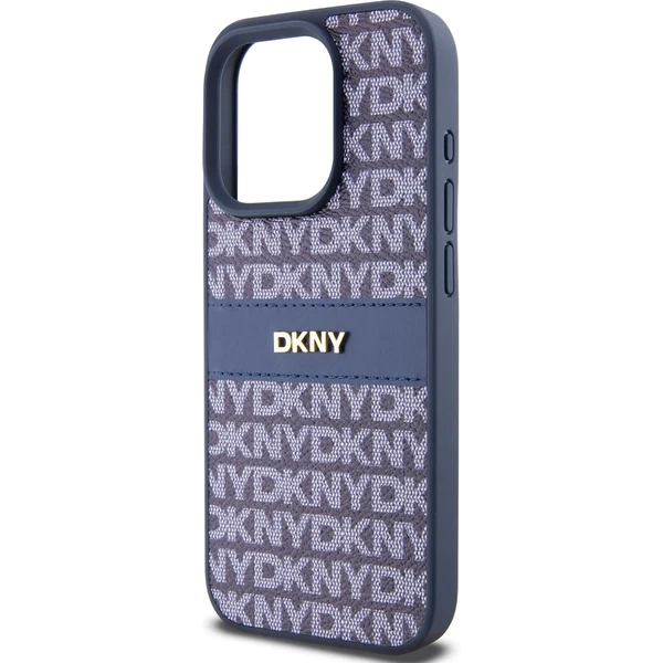 DKNY PU Leather Repeat Pattern Tonal Stripe kryt iPhone 15 Pro Max modrý - Pouzdra - Obrázek P1O3000K01