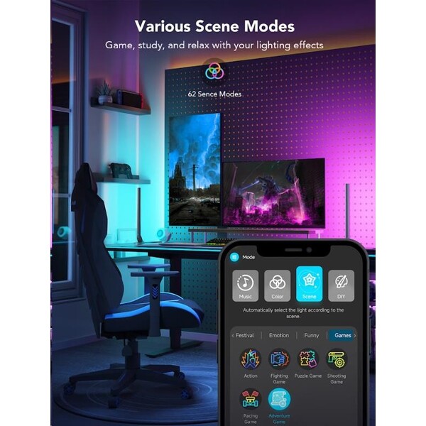 Govee-Smart-Gaming-Light-Bars-LED-Panely-Smart-Dual-ovladac