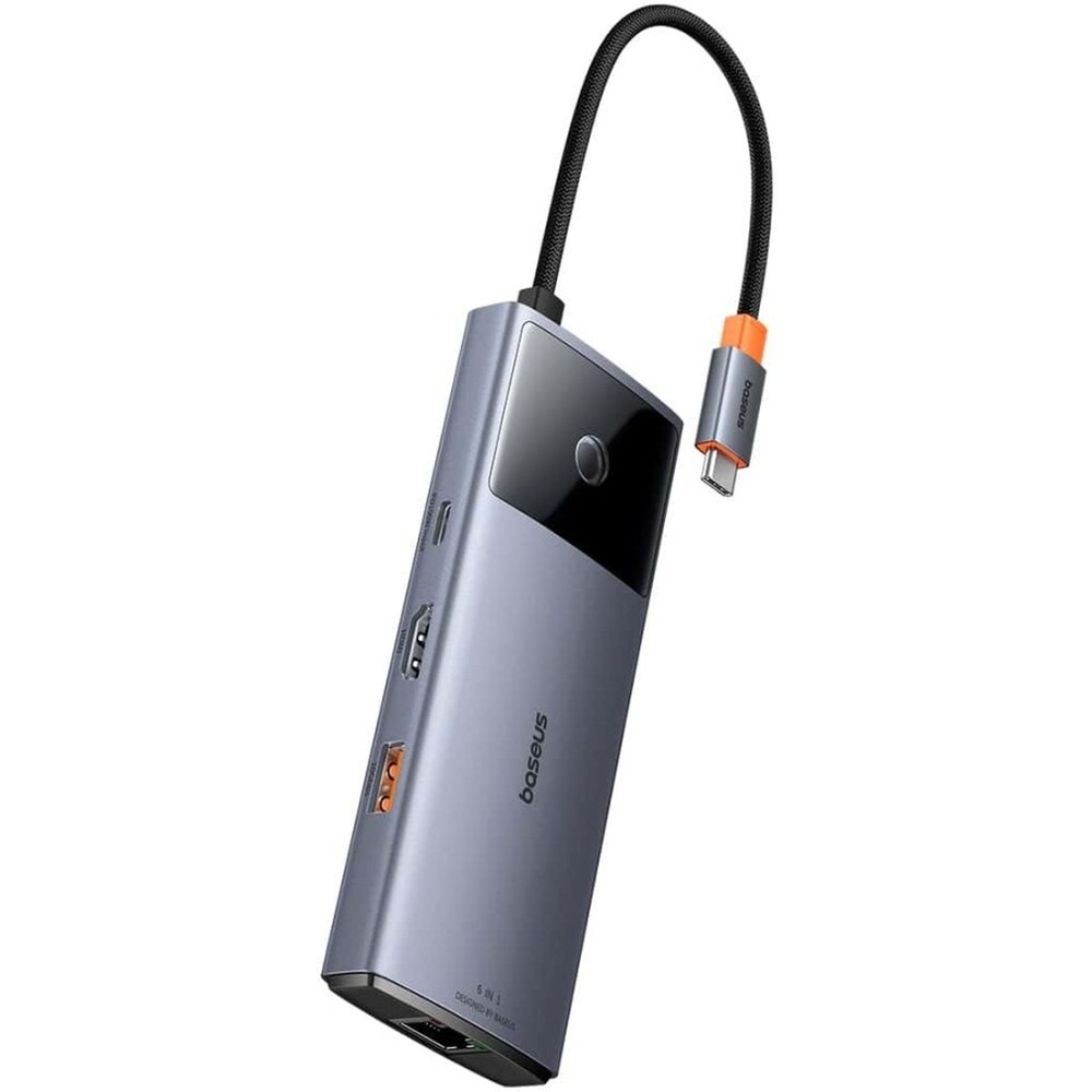 Baseus-Dokovaci-stanice-Metal-Gleam-2-Series-6v1-seda-2xUSB-3-0-USB-C-USB-C-PD-HDMI-Ethernet-RJ