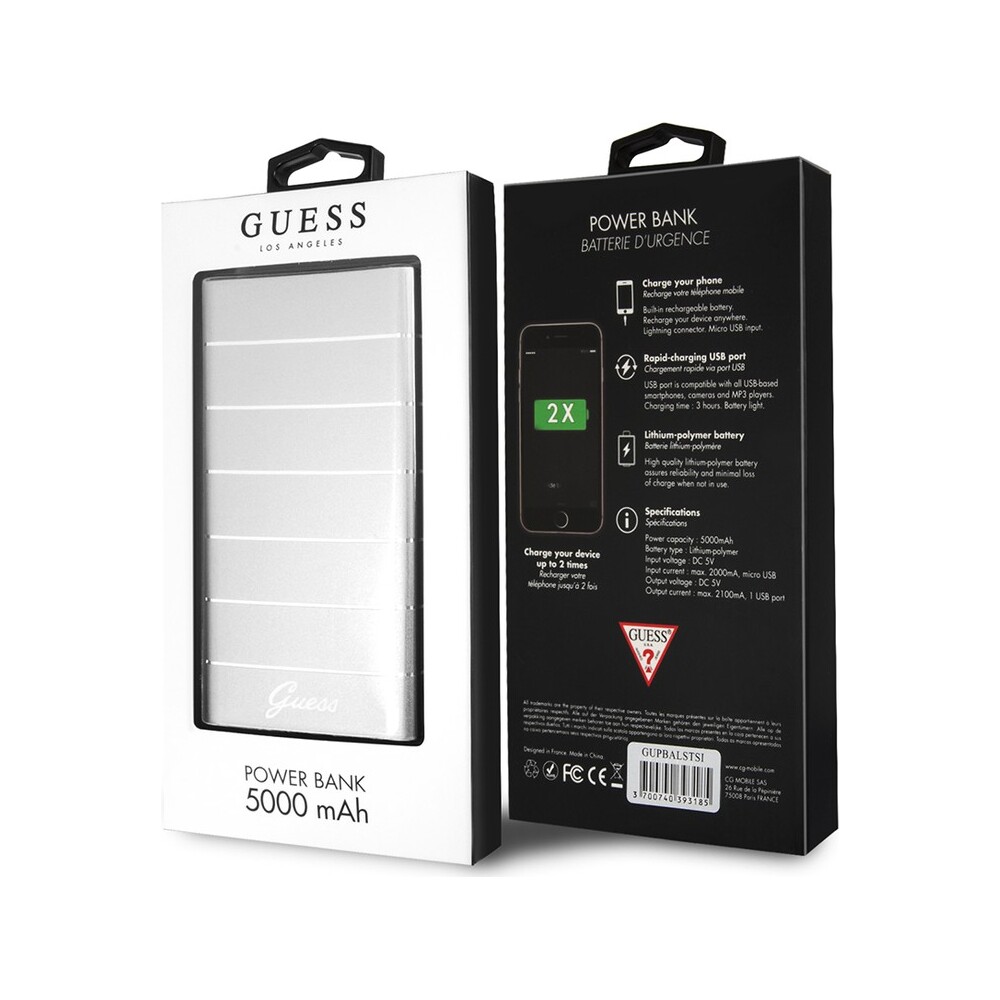 Guess-Stripes-Alluminium-Power-Bank-GUPBALSTSI-5000mAh-stribrna