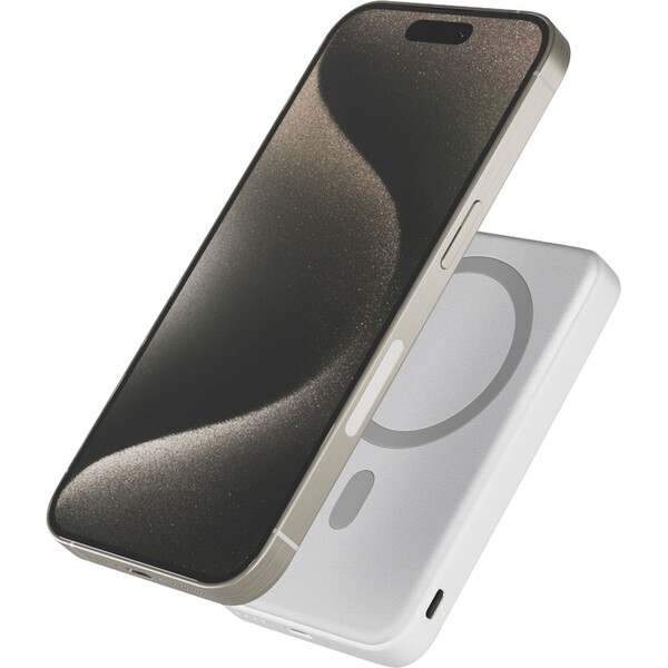 iWant-Mag-MagSafe-powerbanka-se-stojankem-7000mAh-bila