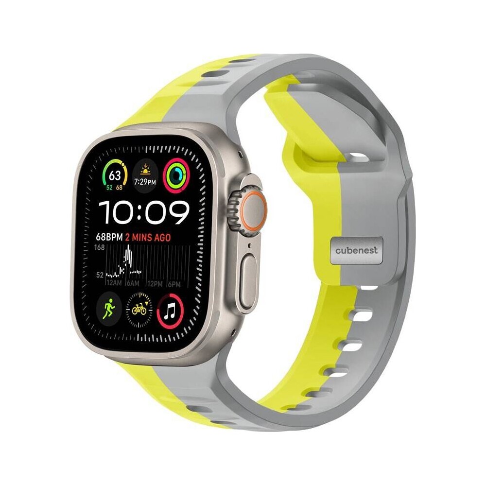 CubeNest-Premium-Silicon-Band-reminek-Apple-Watch-42-49-mm-sedy-zluty