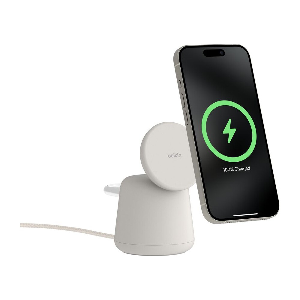 Belkin-BOOST-CHARGE-PRO-Qi2-15W-2v1-Nabijeci-MagSafe-stojanek-pro-iPhone-Apple-Watch-AirPods-pisecn