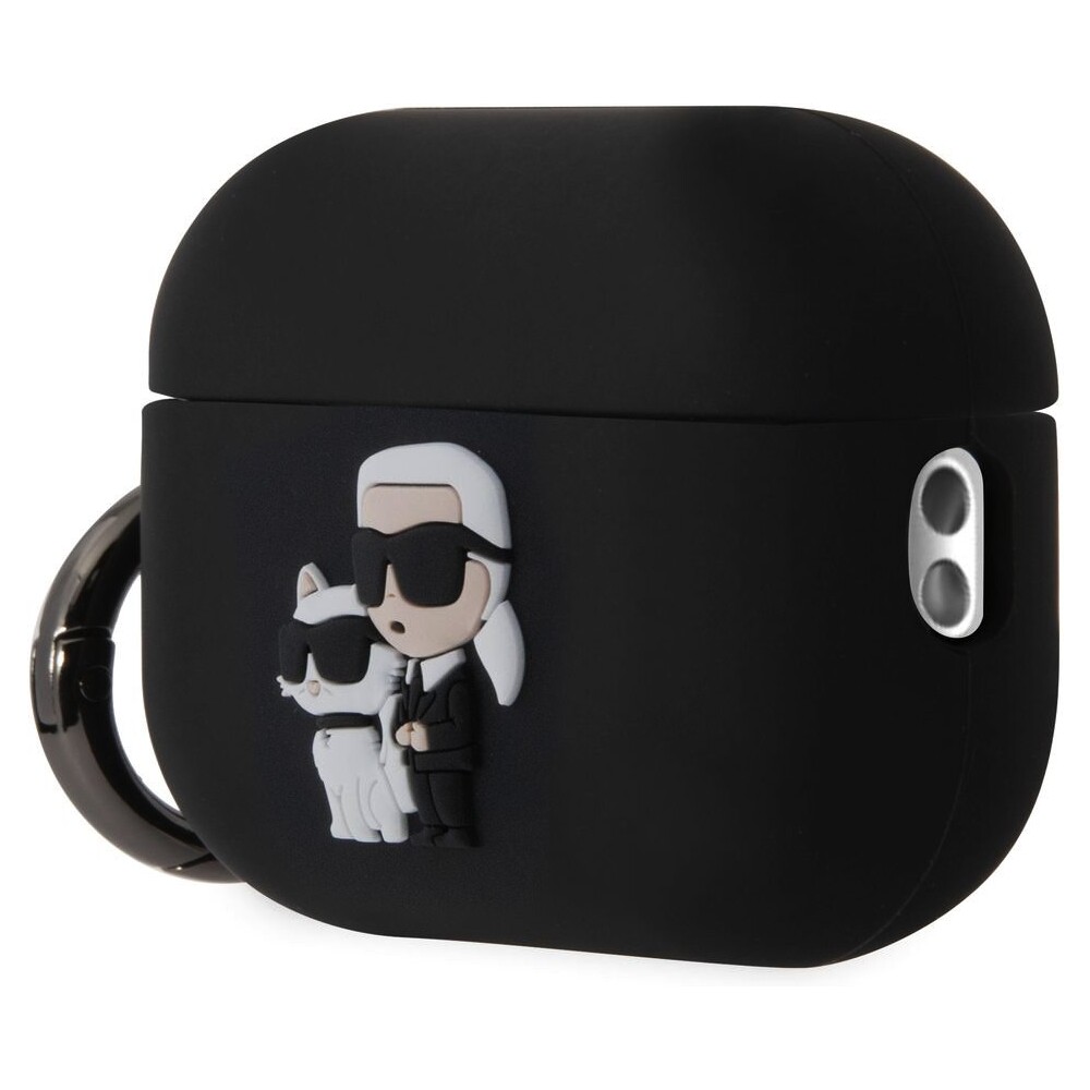 Karl-Lagerfeld-3D-Logo-NFT-Karl-and-Choupette-pouzdro-AirPods-Pro-2-cerne