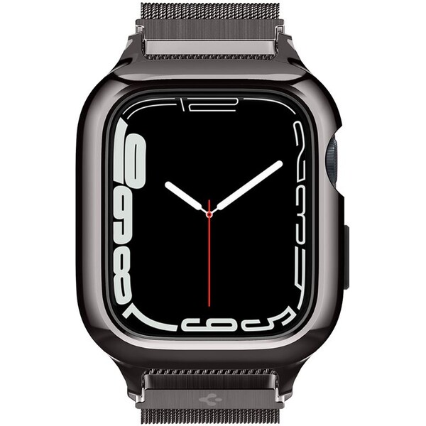Spigen-Metal-Fit-Pro-reminek-s-pouzdrem-Apple-Watch-9-8-7-45mm-grafitovy