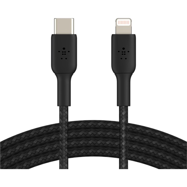 Belkin-BOOST-Charge-Braided-USB-C-Lightning-napajeci-kabel-1m-cerny
