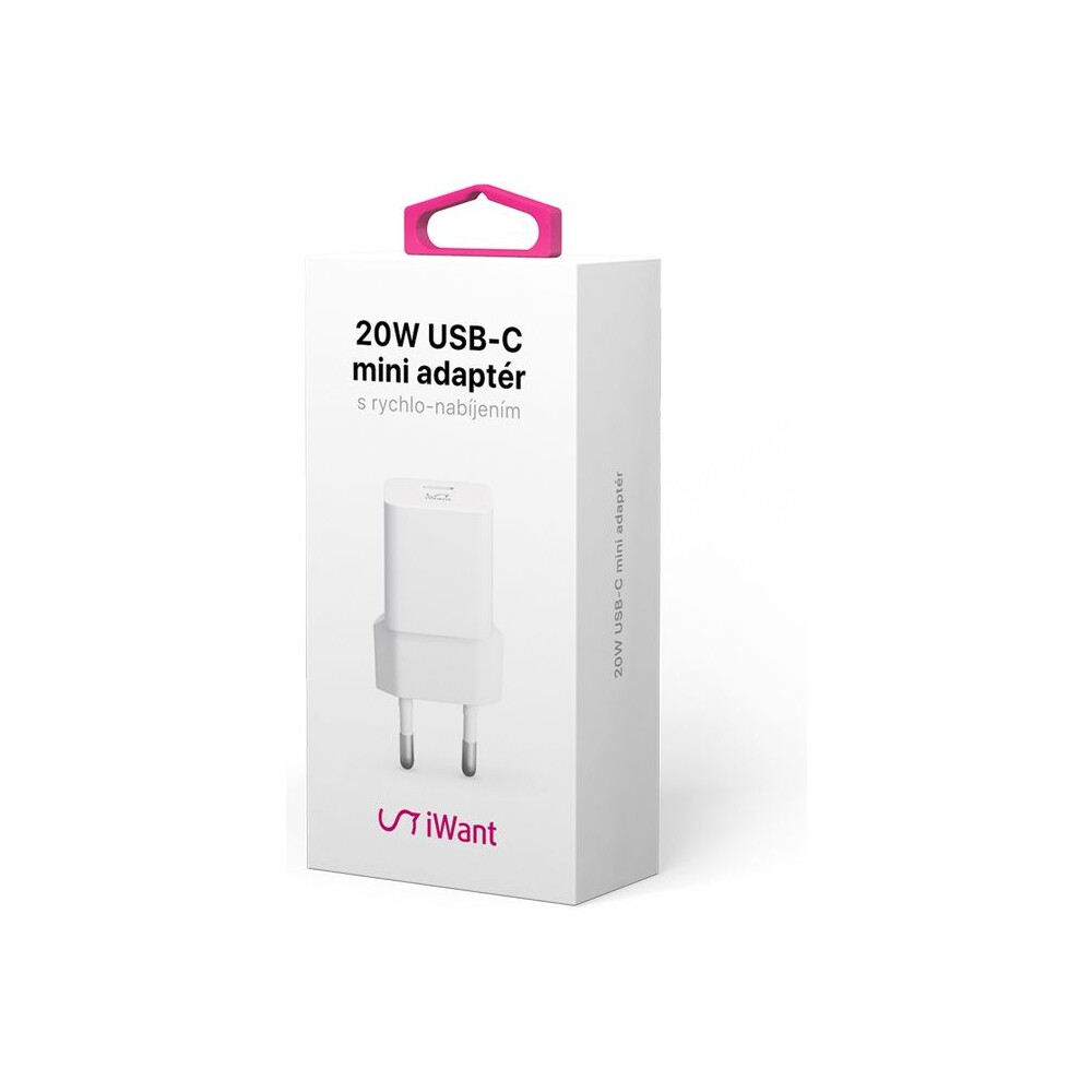 iWant-USB-C-PD-MINI-II-sitova-nabijecka-s-rychlonabijenim-20W-bila