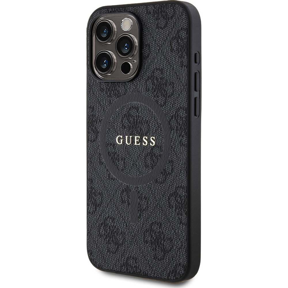 Guess-PU-Leather-4G-Colored-Ring-MagSafe-kryt-iPhone-15-Pro-Max-cerny