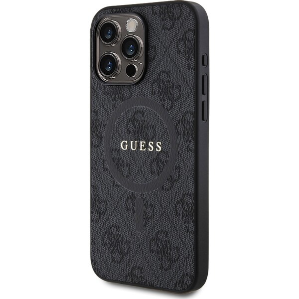 Guess-PU-Leather-4G-Colored-Ring-MagSafe-kryt-iPhone-15-Pro-Max-cerny