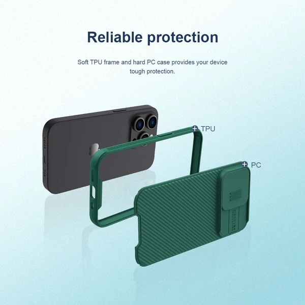 Nillkin CamShield Pro zadní kryt iPhone 14 Pro modrý - Pouzdra - Obrázek PFM4000601