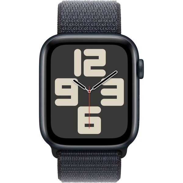 Apple Watch SE (2024) Cellular 40mm Temně inkoustový hliník s inkoustově provlékacím řemínkem - Chytré hodinky - Obrázek PFQ7000K01