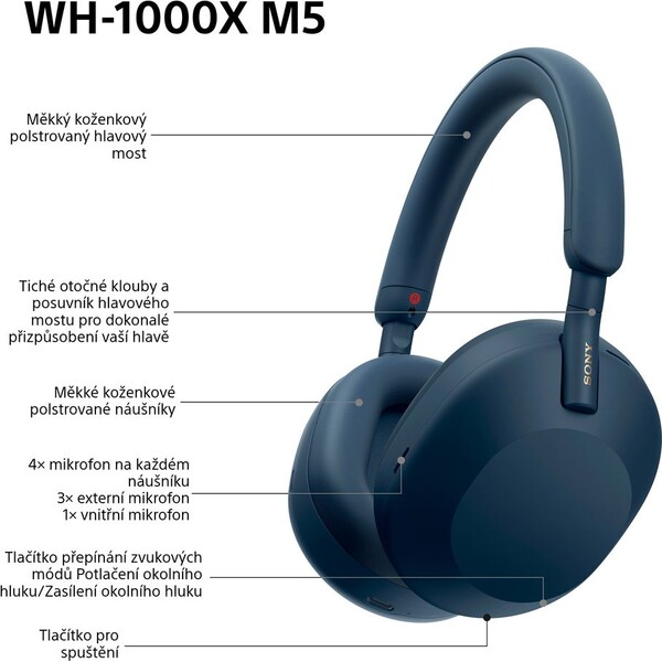 Sony-WH-1000XM5-bezdratova-sluchatka-modra
