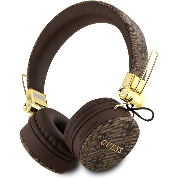 Guess-PU-Leather-4G-Metal-Logo-BT5-3-Stereo-Headphone-hnede