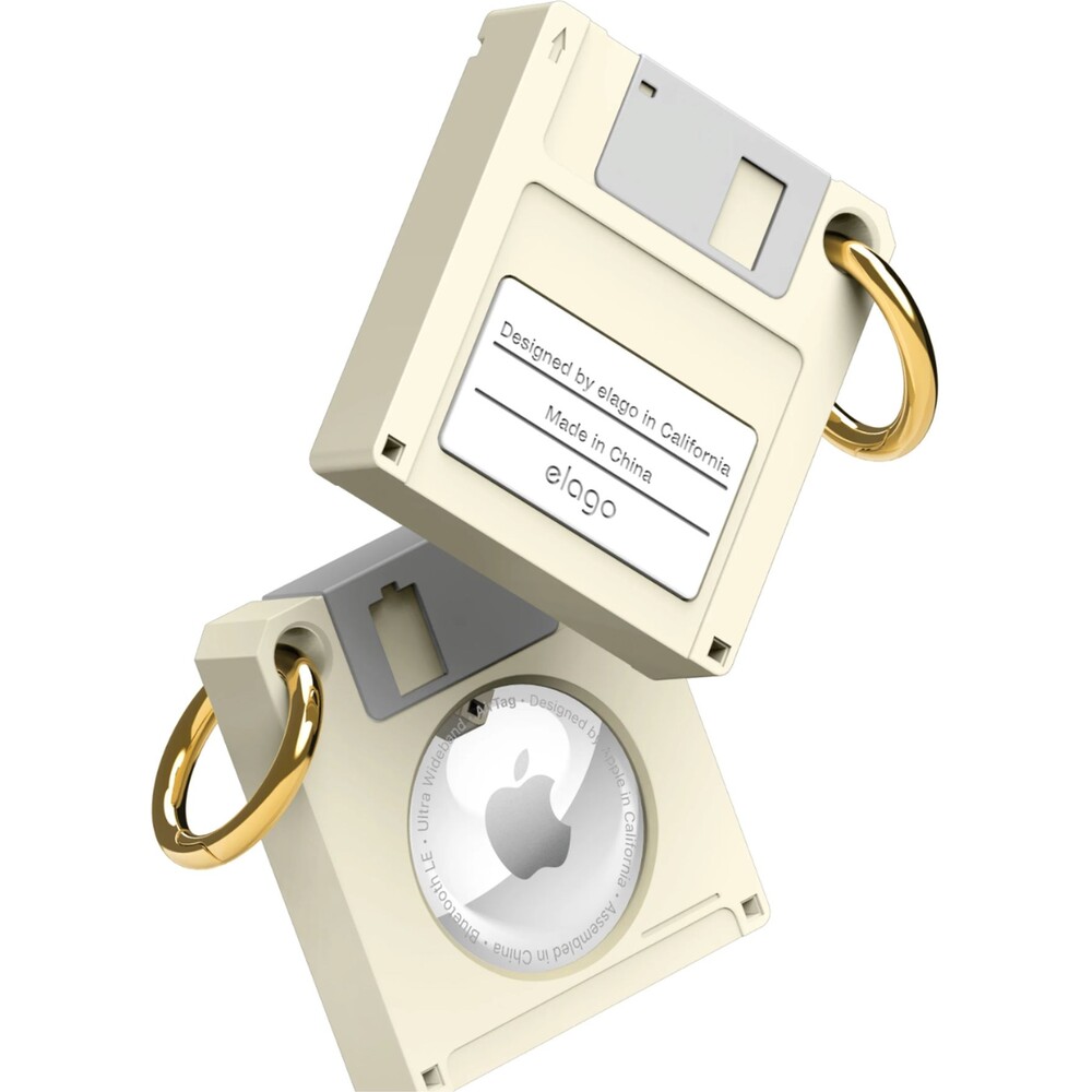 ELAGO-Floppy-Disk-pouzdro-pro-Apple-AirTag-bezove