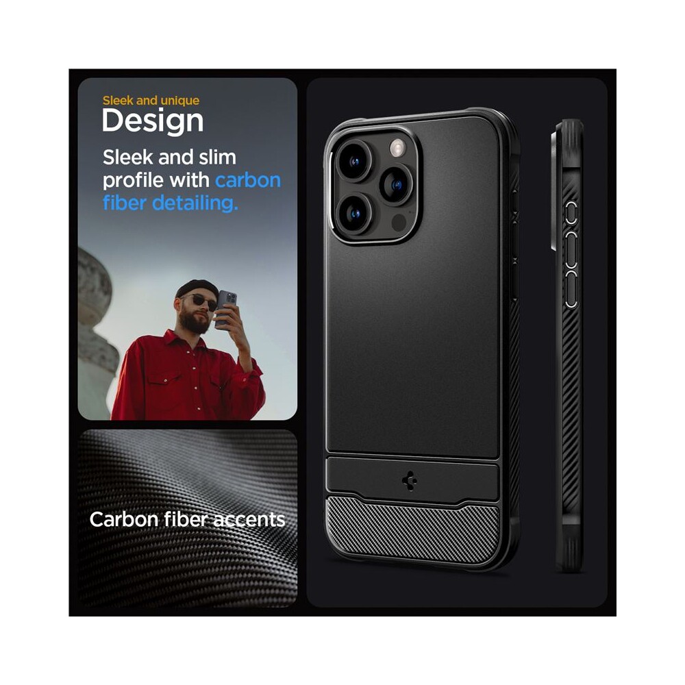 Spigen-Rugged-Armor-MagFit-iPhone-15-Pro-Max-matne-cerny