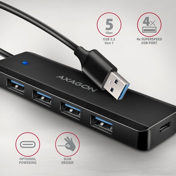 AXAGON-HUE-C1A-4v1-USB-A-hub