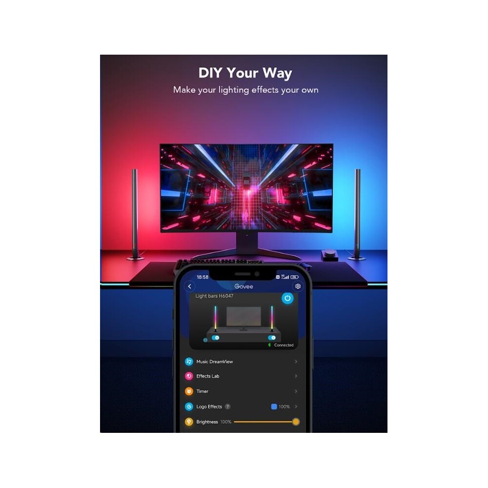 Govee-Smart-Gaming-Light-Bars-LED-Panely-Smart-Dual-ovladac