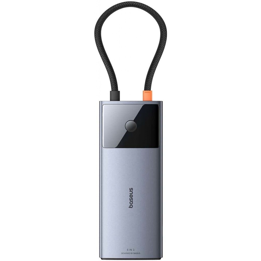Baseus-Dokovaci-stanice-Metal-Gleam-2-Series-6v1-seda-2xUSB-3-0-USB-C-USB-C-PD-HDMI-Ethernet-RJ
