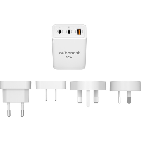 CubeNest-S3D1-PD-cestovni-adapter-65W-bily