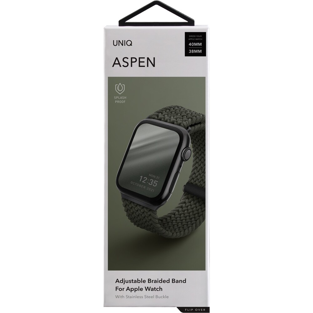 UNIQ-Aspen-Braided-reminek-Apple-Watch-46-45-44-42mm-zeleny