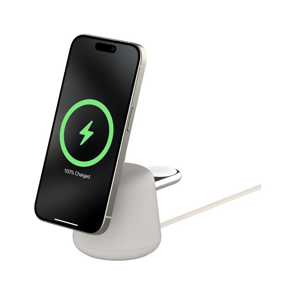 Belkin-BOOST-CHARGE-PRO-Qi2-15W-2v1-Nabijeci-MagSafe-stojanek-pro-iPhone-Apple-Watch-AirPods-pisecn