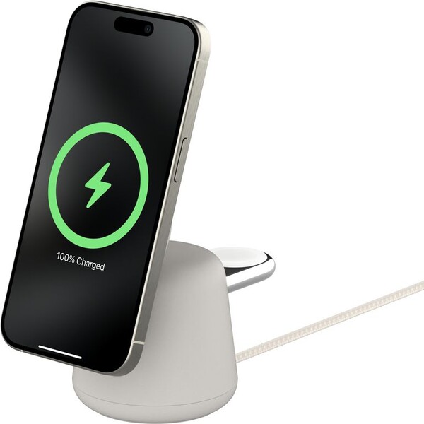 Belkin-BOOST-CHARGE-PRO-Qi2-15W-2v1-Nabijeci-MagSafe-stojanek-pro-iPhone-Apple-Watch-AirPods-pisecn
