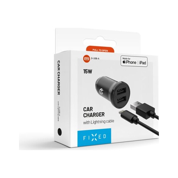 FIXED-set-autonabijecky-s-2xUSB-vystupem-a-USB-Lightning-kabelem-1-metr-Mfi-15W-cerny