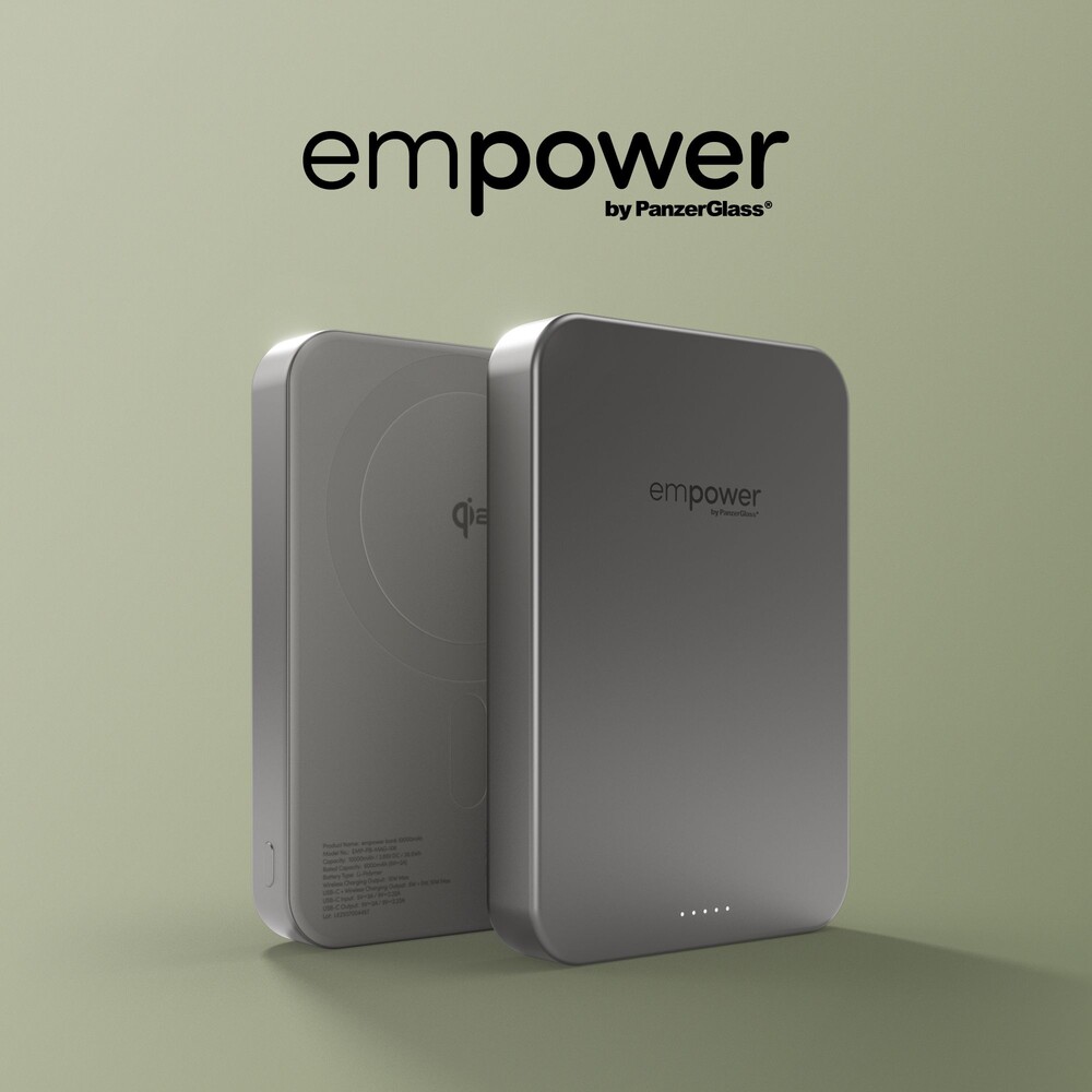PanzerGlass-empower-bezdratova-Qi2-powerbanka-10000-mAh-MagSafe-seda