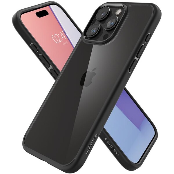 Spigen-Crystal-Hybrid-kryt-iPhone-15-Pro-matne-cerny