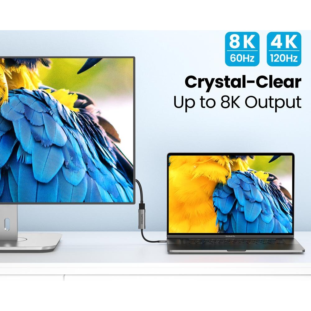 tomtoc-adapter-USB-C-Thundebolt-3-na-DisplayPort-1-4-4K-60-120Hz