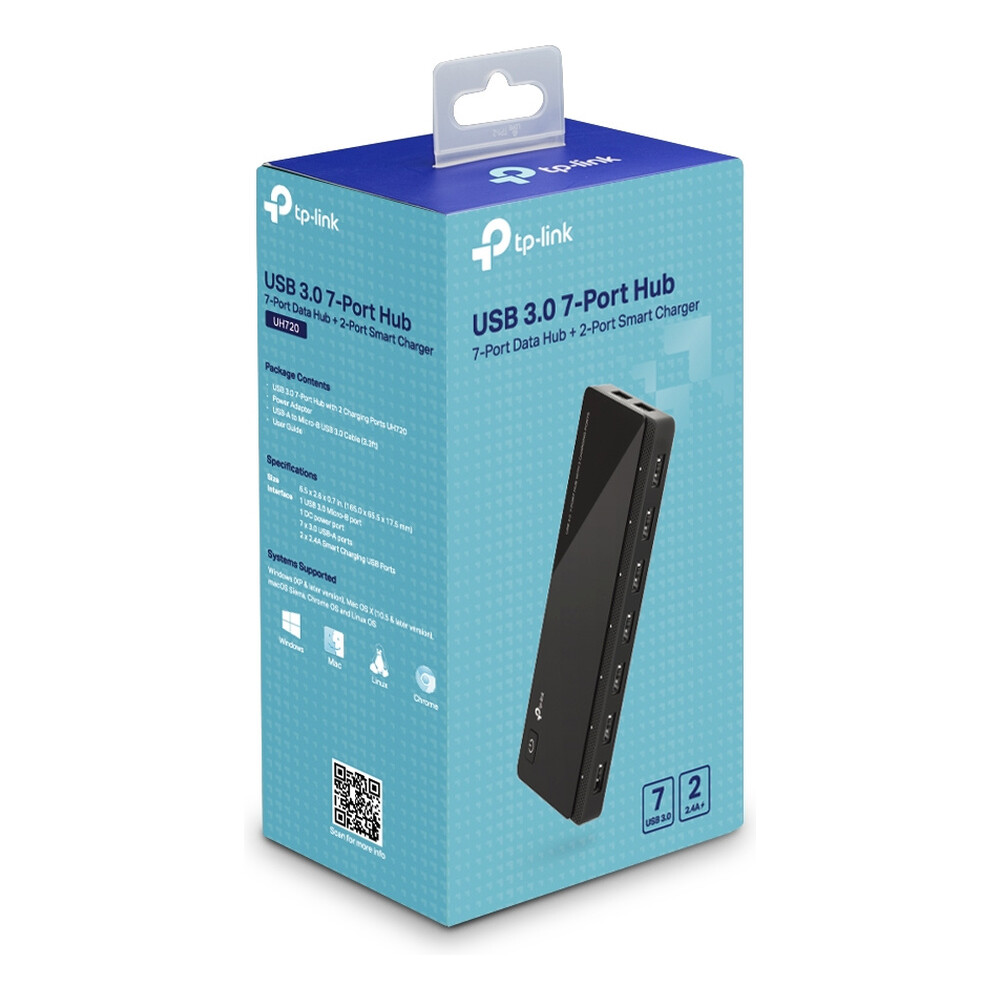 TP-Link-UH720-HUB-7v1-cerny
