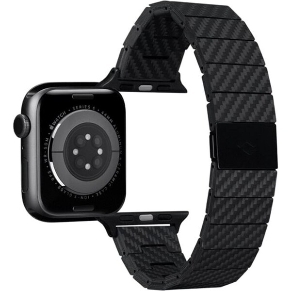 Pitaka-Carbon-Fiber-reminek-Apple-Watch-49-45-44-42-mm-cerny