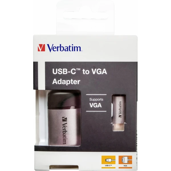 Verbatim USB-C/VGA redukce 0,1m šedá - Kabely a redukce - Obrázek QBOR000301
