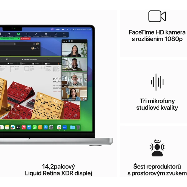 Apple MacBook Pro 14" / M3 Max / 36GB / 1TB / SK KLV / stříbrný - Notebooky - Obrázek QEX2000O01