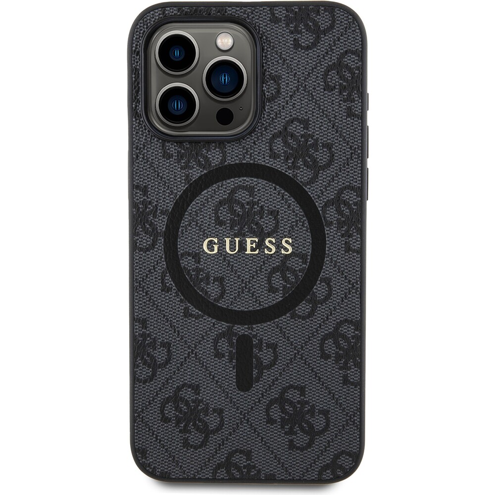 Guess-PU-Leather-4G-Colored-Ring-MagSafe-kryt-iPhone-15-Pro-Max-cerny