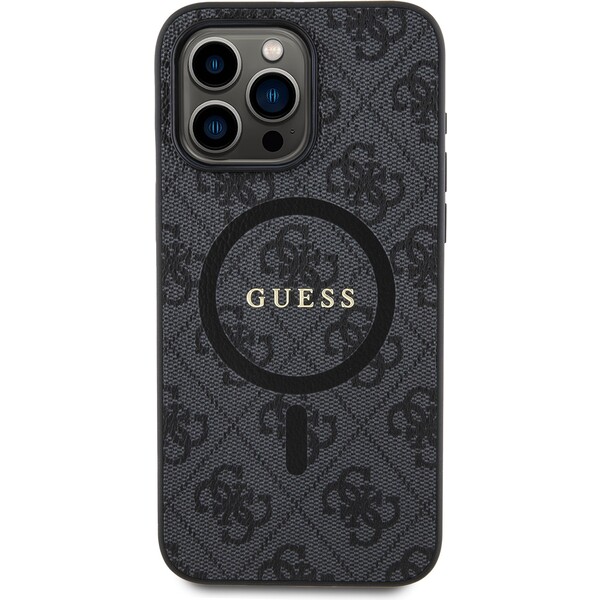Guess-PU-Leather-4G-Colored-Ring-MagSafe-kryt-iPhone-15-Pro-Max-cerny