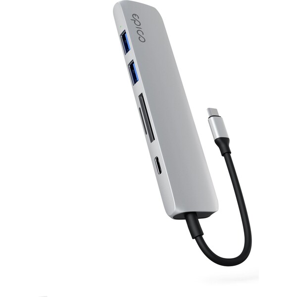 iWant-by-Epico-6v1-hlinikovy-hub-8K-s-USB-C-stribrny