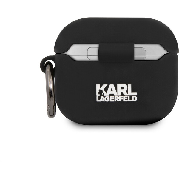 Karl Lagerfeld Rue St Guillaume silikonové pouzdro pro Airpods 3 černé