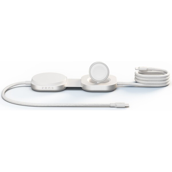 ZENS-USB-C-C-Pro-3-MagSafe-Qi2-3v1-nabijecka-s-USB-C-kabelem-140W-bila