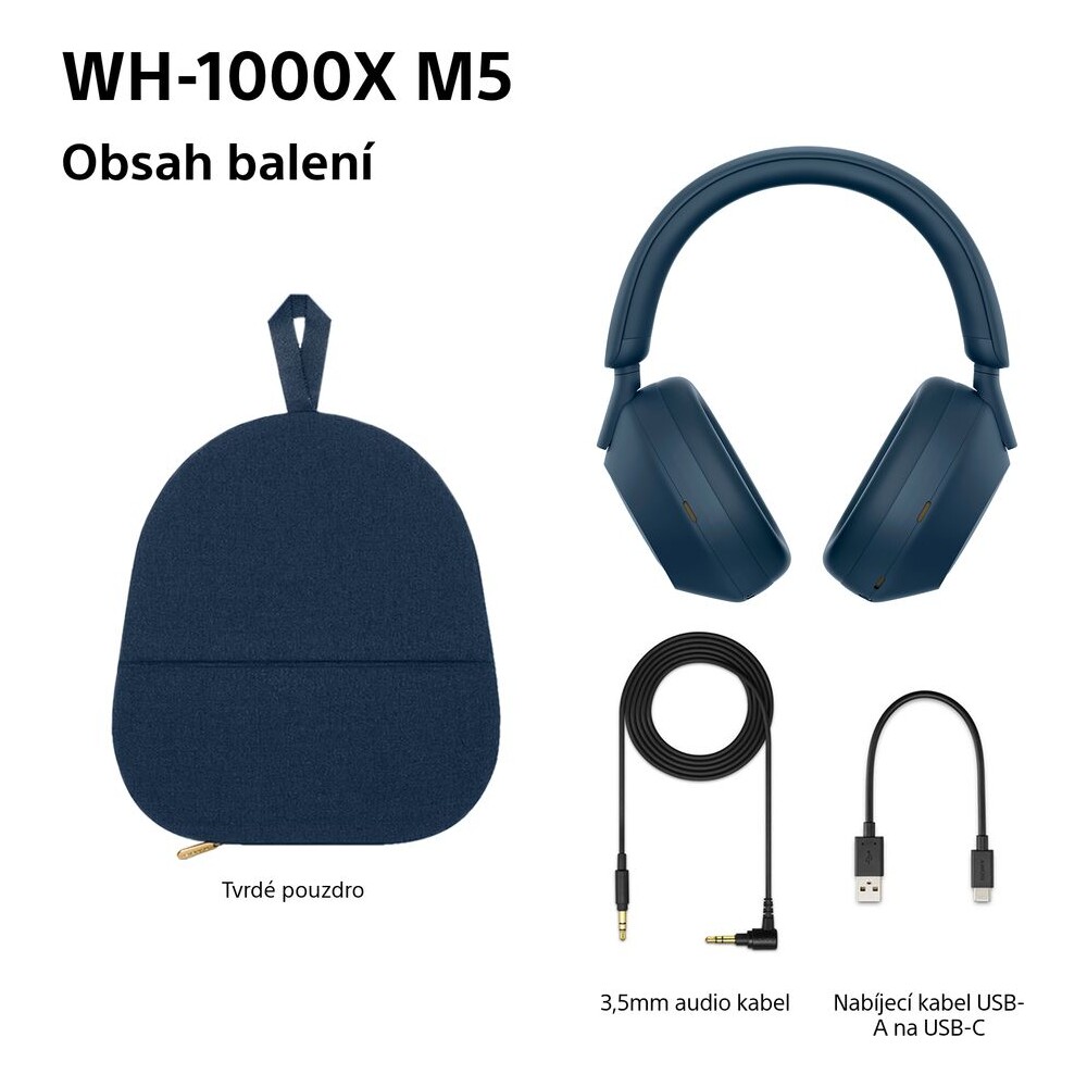 Sony-WH-1000XM5-bezdratova-sluchatka-modra