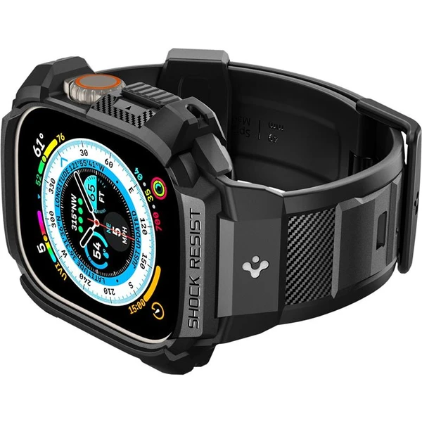 Spigen Rugged Armor Pro řemínek s pouzdrem Apple Watch Ultra 49mm černý - Pouzdra - Obrázek QTK0000N01