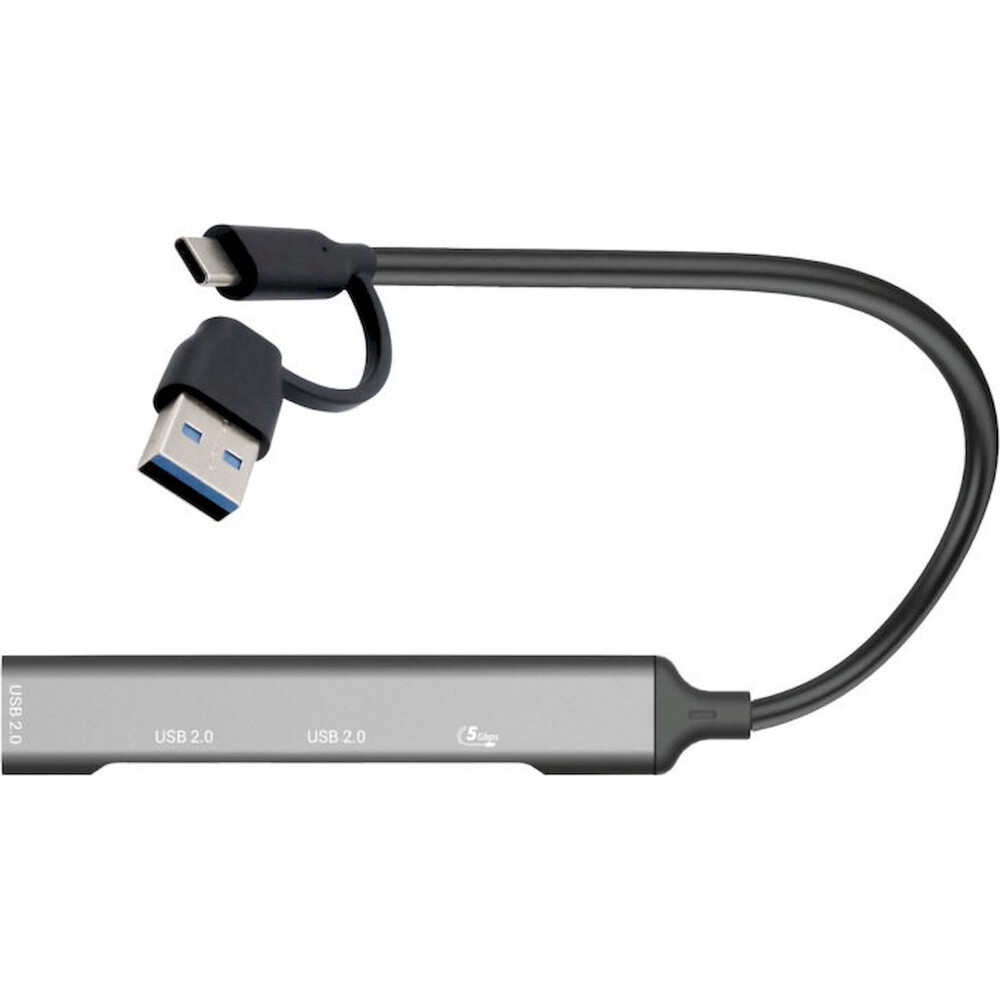 i-tec-USB-A-USB-C-Hub-4v1-stribrny