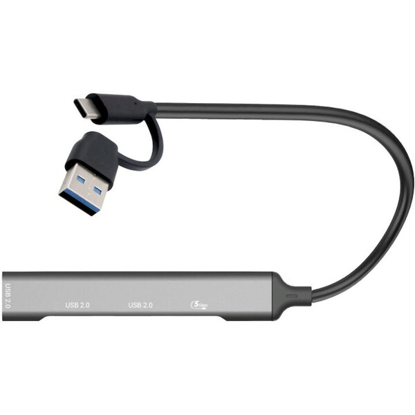 i-tec-USB-A-USB-C-Hub-4v1-stribrny