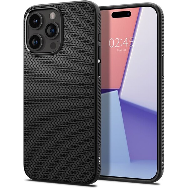 Spigen-Liquid-Air-kryt-iPhone-15-Pro-Max-matne-cerny