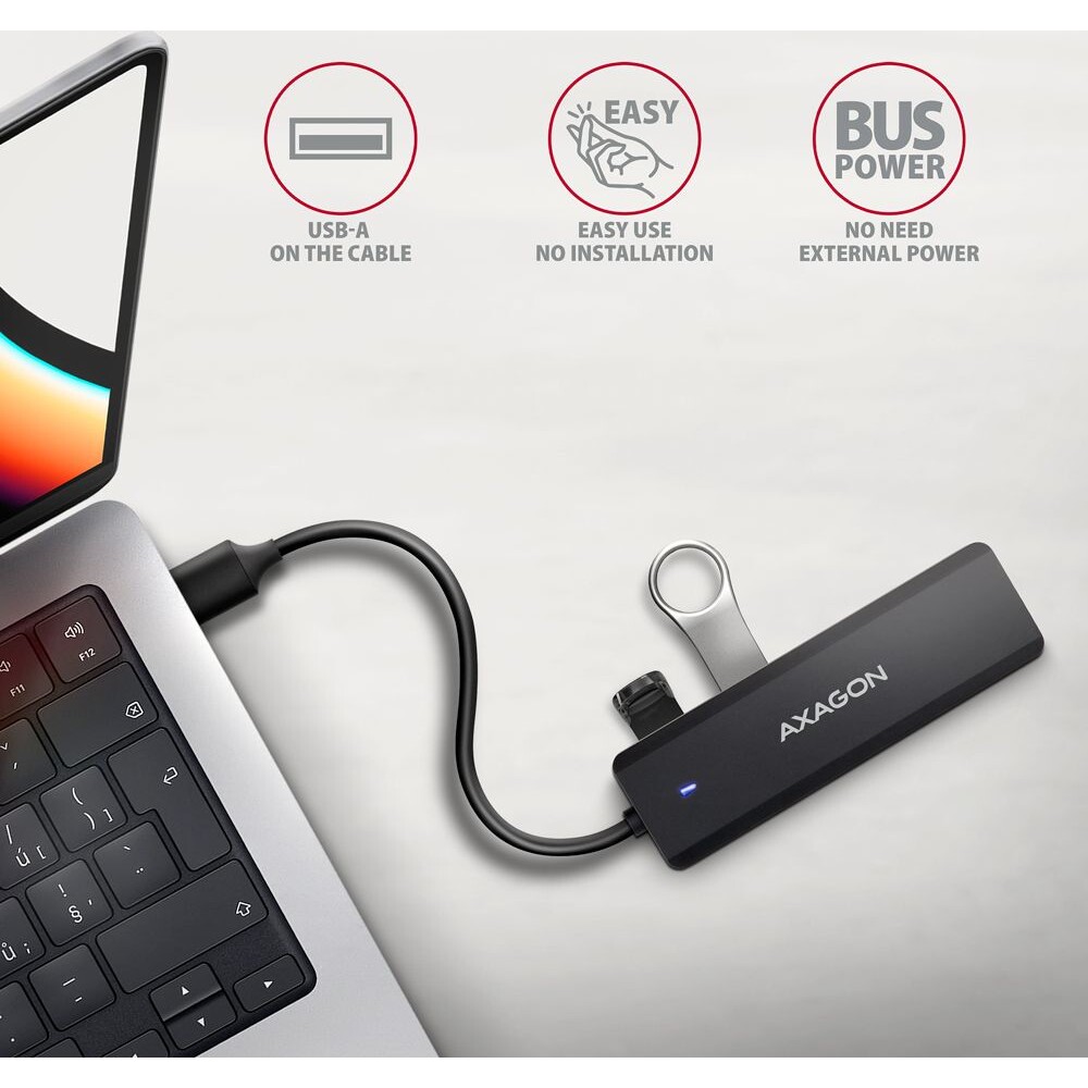 AXAGON-HUE-C1A-4v1-USB-A-hub