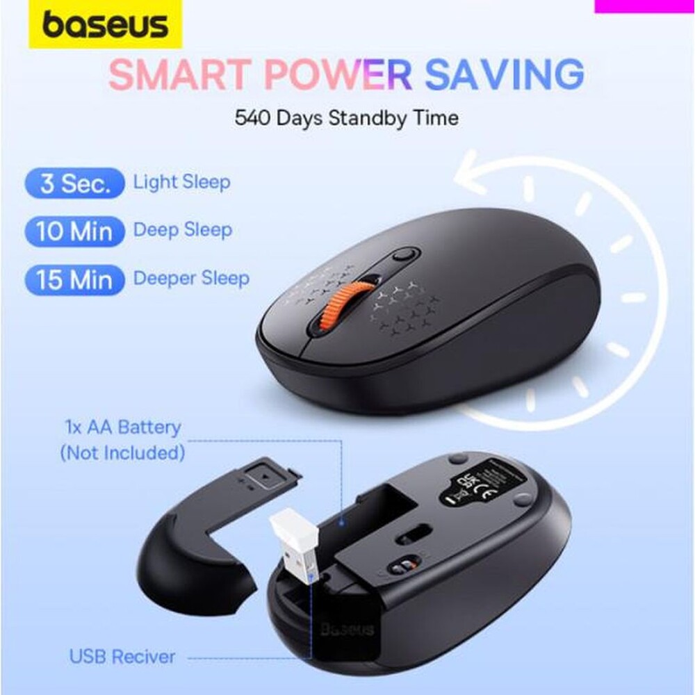 Baseus-F01B-Tri-mode-bezdratova-mys-seda