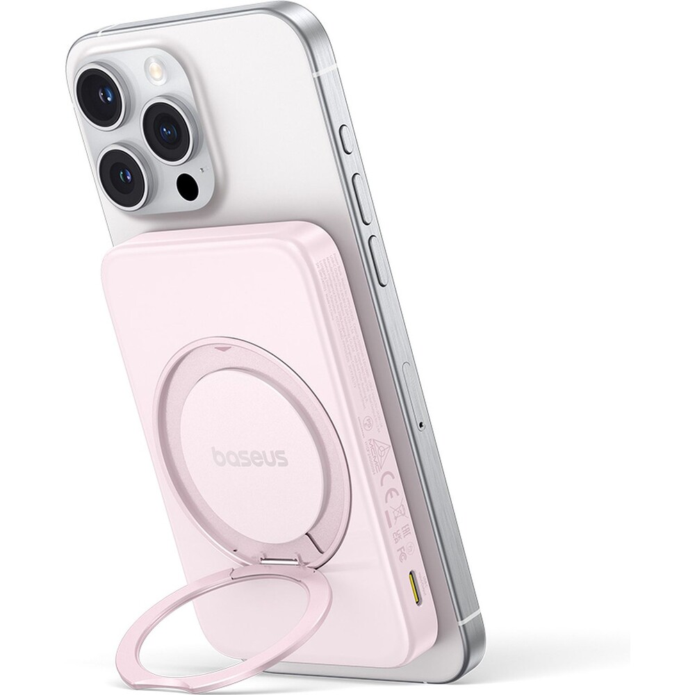 Baseus-PicoGo-Qi2-s-otocnym-stojanem-a-bezdratovym-nabijenim-powerbanka-5000mAh-20W-USB-C-ruzova